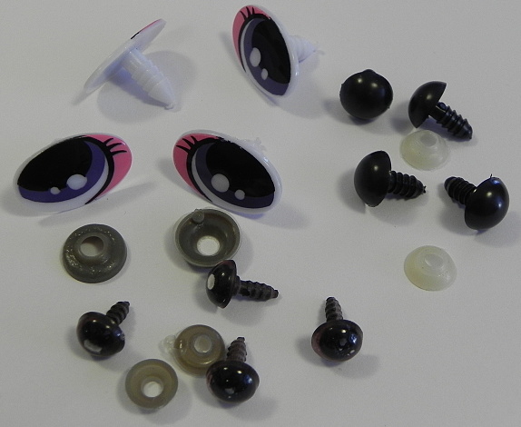 Bezpečnostní oči 10mm černobílé 2ks