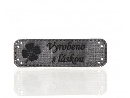Hand Made koženka šedá čtyřlístek