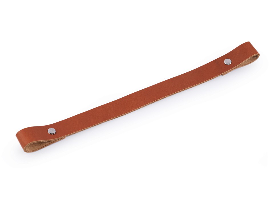 Kožené ucho 2x30cm koňak - skladem 1ks
