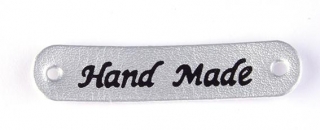 Hand Made 50x10 umělá kůže stříbrná