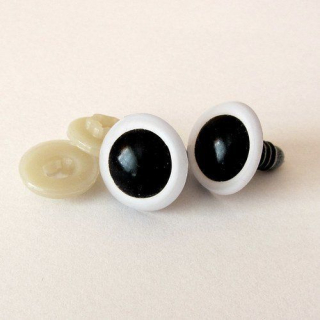 Bezpečnostní oči 12mm bílé 2ks