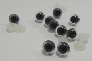 Bezpečnostní oči 12mm průhledné 2ks