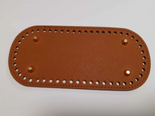 Dno na kabelku s nožičkami 25x12cm ovál koňak  - skladem 1ks