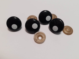 Bezpečnostní oči 27mm černobílé 2ks