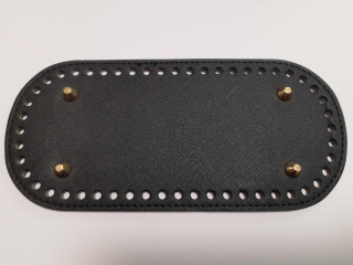 Dno na kabelku s nožičkami 10x22cm ovál černé - skladem 5ks