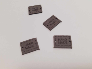 Hand Made 20x15mm šedá