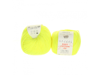 Gazal Baby Cotton 25 3462 neon žlutá