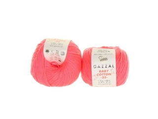Gazal Baby Cotton 25 3460 neon růžová