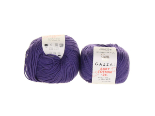 Gazal Baby Cotton 25 3440 tmavě fialová