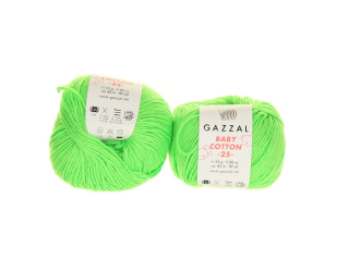 Gazal Baby Cotton 25 3427 neon zelená