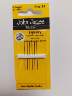 Jehly tupé vyšívací 6ks 24 John James