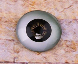 Oči nalepovací 18mm tmavě hnědé 2ks