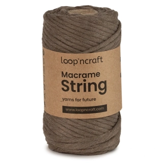 Macramé String 3mm 09 tmavá béžová - skladem 2ks