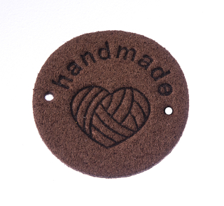 HAND MADE srdce ø25mm hnědá - skladem 10ks