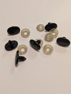 Bezpečnostní oči 19x13mm černý ovál