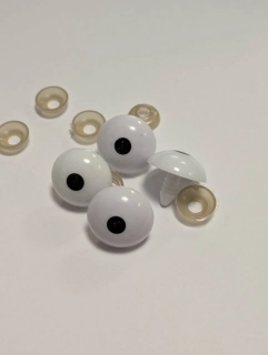 Bezpečnostní oči 21mm černobílé 2ks
