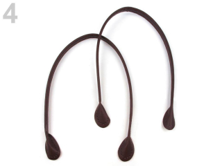 Ucha na kabelky z eko kůže 60cm 4 tmavě hnědá - skladem 1 pár