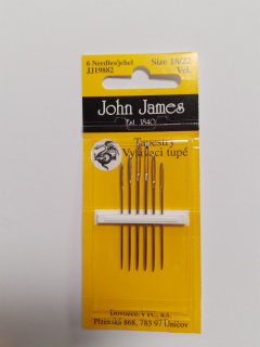 Jehly tupé vyšívací 6ks 18/22 John James